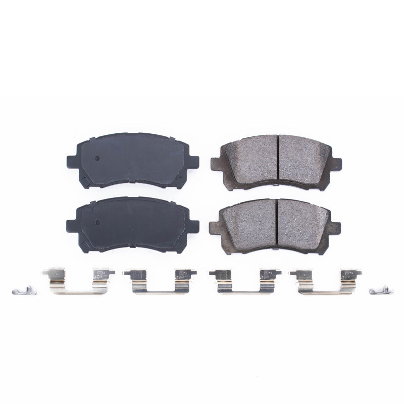 Power Stop 98-02 Subaru Forester Front Z17 Evolution Ceramic Brake Pads w/Hardware Brake Pads - OE PowerStop
