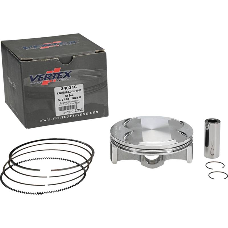 Vertex Pistons 09-15 KX 450 F Forged Big Bore Piston Kit Piston Sets - Powersports Vertex Pistons