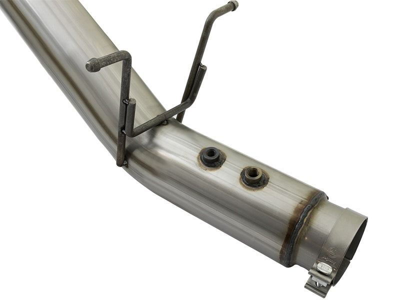 aFe LARGE BORE HD 5in 409-SS DPF-Back Exhaust w/Polished Tip 2017 GM Duramax V8-6.6L (td) L5P DPF Back aFe