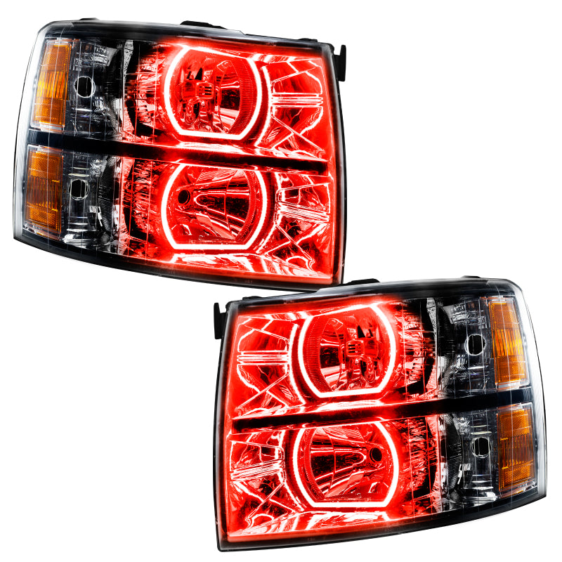 Oracle 07-13 Chevrolet Silverado SMD HL - Black - Square - ColorSHIFT w/ BC1 Controller Headlights ORACLE Lighting