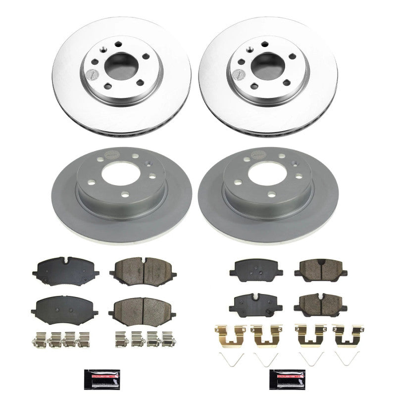 Power Stop 21-22 Chevrolet Trailblazer Front & Rear Z17 Coated Brake Kit Brake Kits - Performance Blank PowerStop
