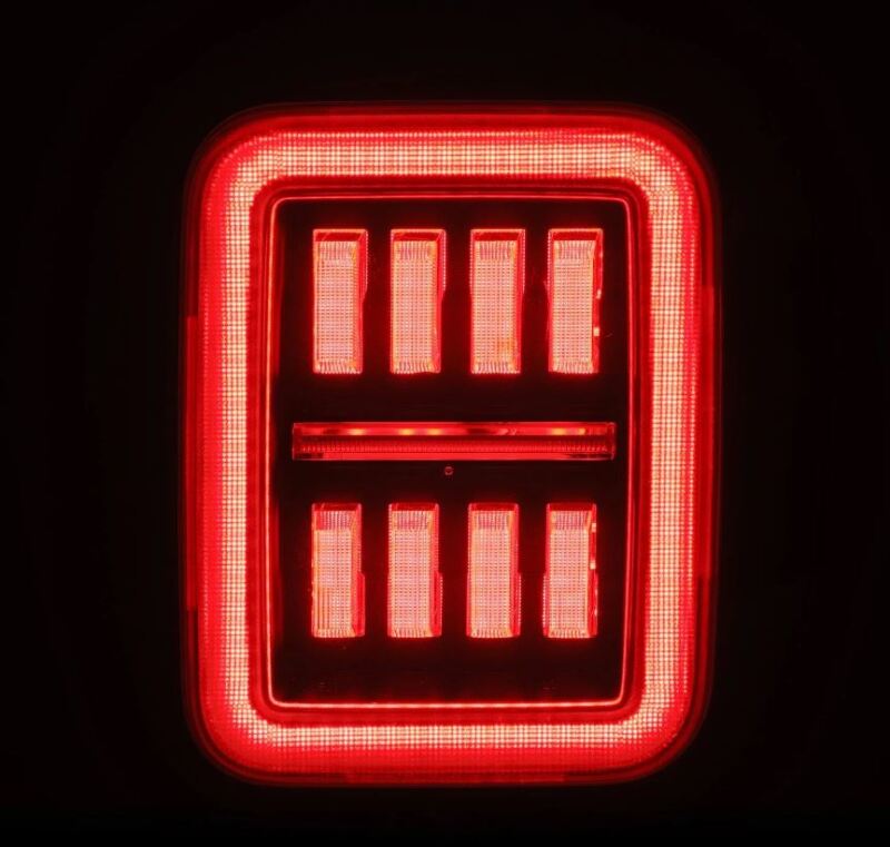 AlphaRex 19-24 Jeep Gladiator JT Nova-Series Prismatic LED Tail Lights - Alpha-Black Tail Lights AlphaRex