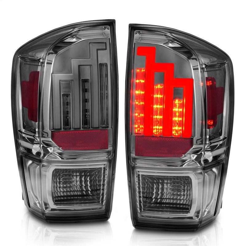 ANZO 2016-2017 Toyota Tacoma LED Taillights Smoke Tail Lights ANZO