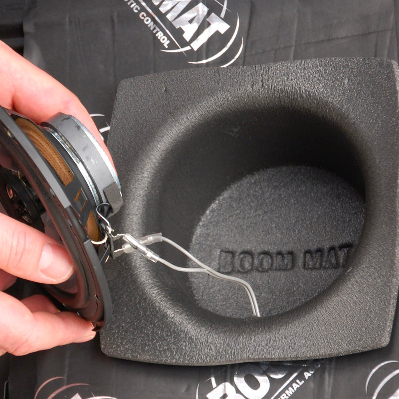 DEI Speaker Baffles 5.25in Round 6.5in Wide 6.5 Height 4in Deep Pair Thermal Wrap DEI