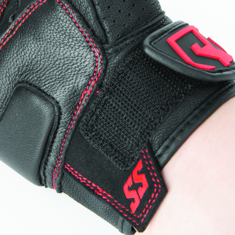 Speed and Strength Twist of Fate Leather Gloves Black/Red - Small Gloves Speed and Strength