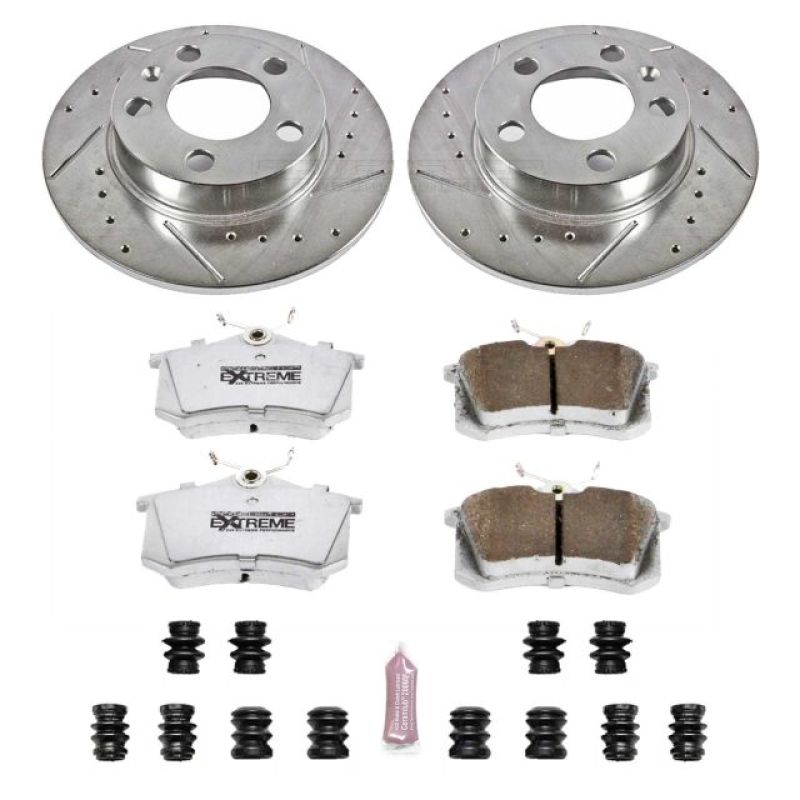 Power Stop 98-10 Volkswagen Beetle Rear Z26 Street Warrior Brake Kit Brake Kits - Performance D&S PowerStop