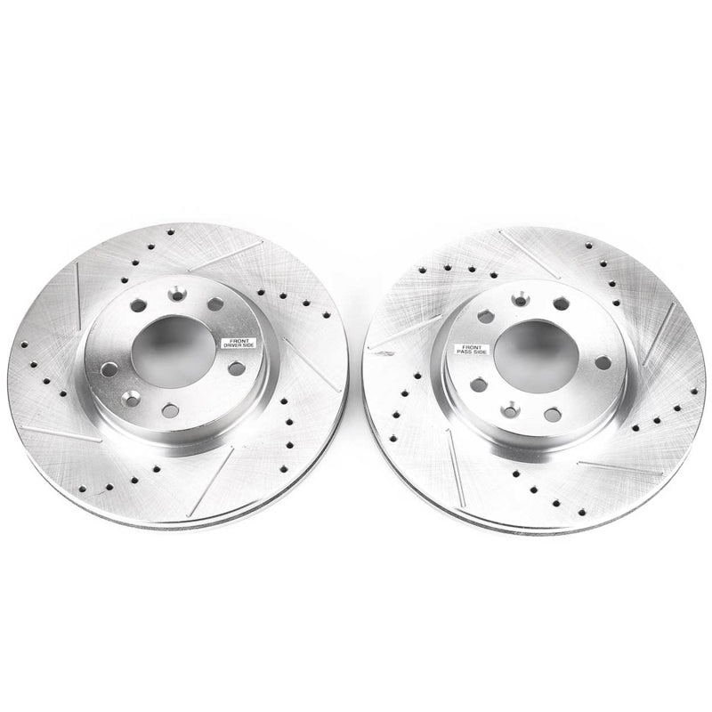 Power Stop 06-12 Ford Fusion Front Evolution Drilled & Slotted Rotors - Pair Brake Rotors - Slot & Drilled PowerStop