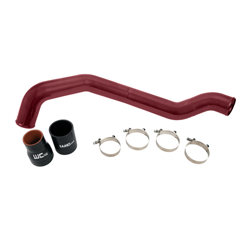 Wehrli 04.5-10 Chevrolet 6.6L LLY/LBZ/LMM Duramax Driver Side 3in Intercooler Pipe - WCFab Red Intercooler Pipe Kits Wehrli