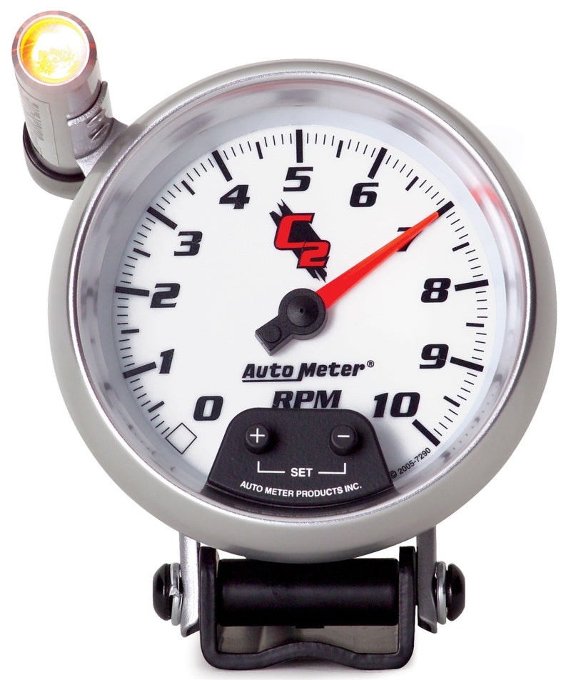 Autometer C2 3 3/4 inch 10000RPM In-Dash Tachometer w/ Ext. Quick-Lite Gauges AutoMeter