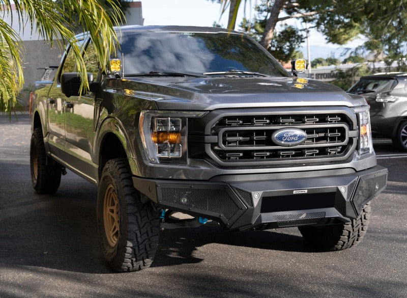Go Rhino 21-23 Ford F-150 (4dr) Element Front Bumper w/ Fixed Light Bar Mount - Tex. Blk Bumpers - Steel Go Rhino