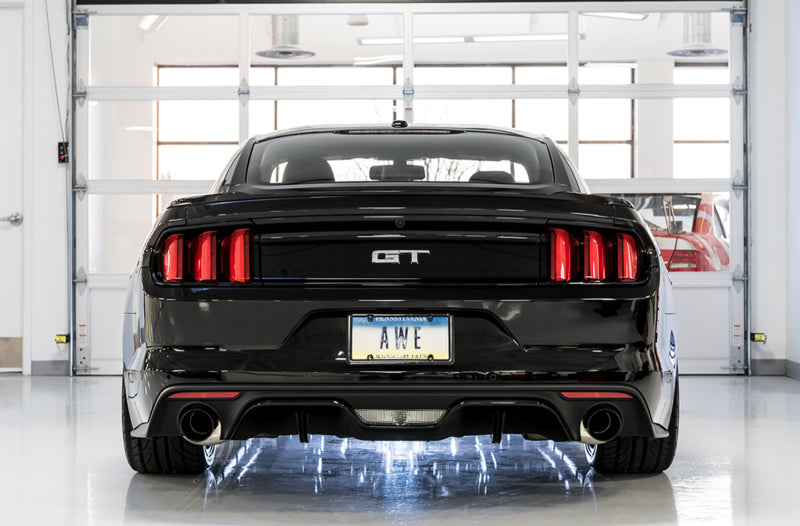 AWE Tuning S550 Mustang GT Cat-Back Exhaust - Track Edition (Diamond Black Tips) Catback AWE Tuning