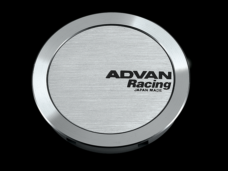Advan 63mm Full Flat Centercap - Silver Alumite Wheel Center Caps Advan
