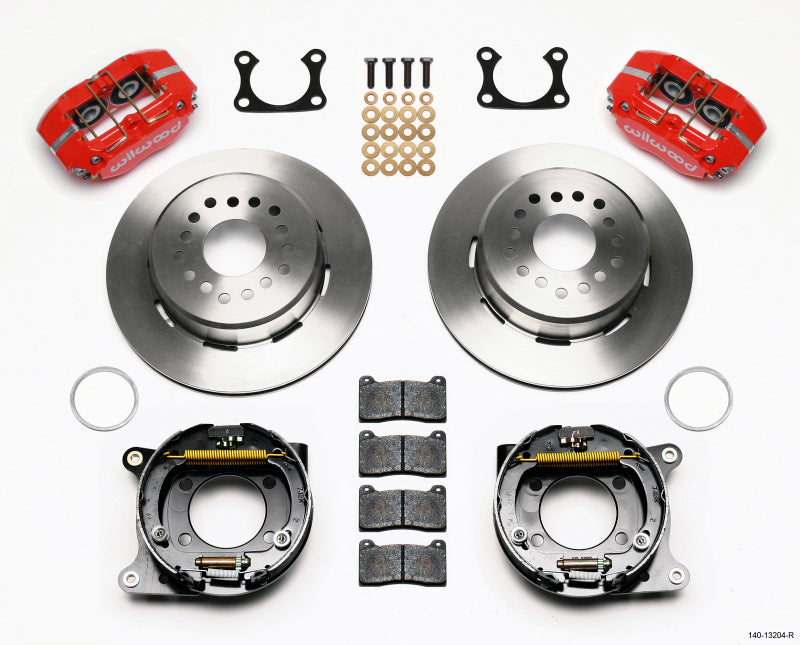 Wilwood Dynapro Dust-Boot P/S Park Brake Kit Red Big Ford 2.36in Offset Big Brake Kits Wilwood