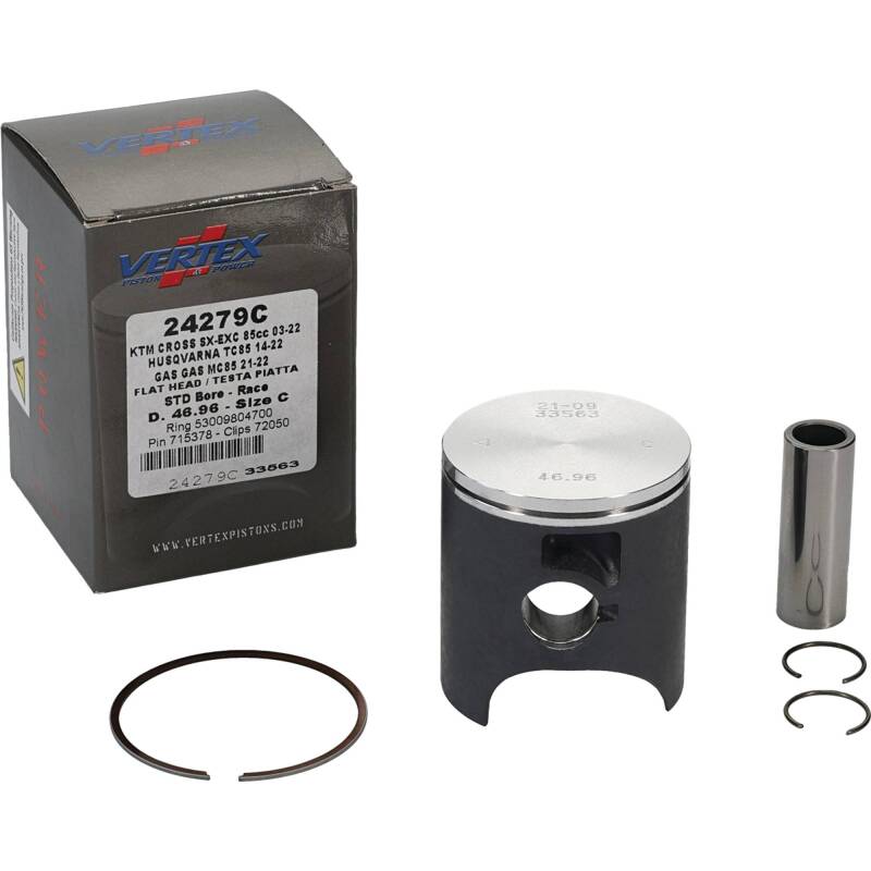Vertex Piston 09-24 KTM 85 SX 85cc Cast Race Piston Kit Piston Sets - Powersports Vertex Pistons