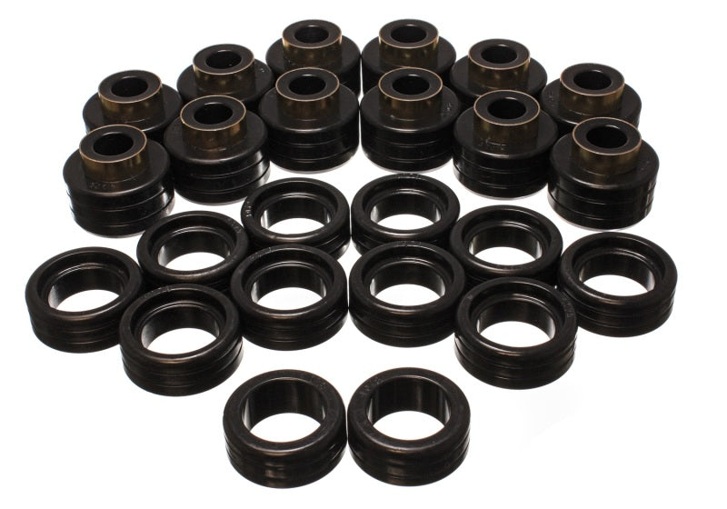 Energy Suspension 92-99 GM Denal XL/Suburban 2WD/Yukon XL 2WD Black Body (Cab) Mount Set Bushing Kits Energy Suspension
