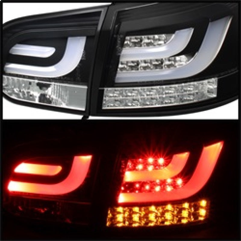 Spyder Volkswagen Golf/GTI 10-13 G2 Type With Light Bar LED Tail Lights Black ALT-YD-VG10-LED-G2-BK Tail Lights SPYDER