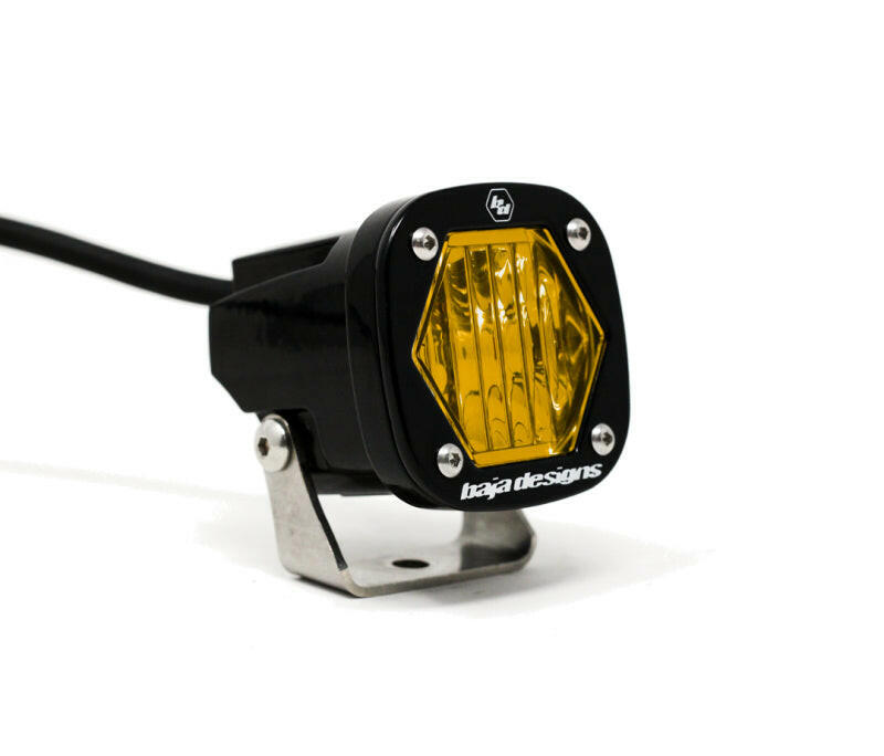 Baja Designs S1 Amber Wide Cornering LED Light w/ Mounting Bracket Single Light Bars & Cubes Baja Designs