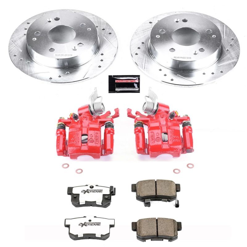 Power Stop 98-02 Honda Accord Rear Z26 Street Warrior Brake Kit w/Calipers Brake Kits - Performance D&S PowerStop