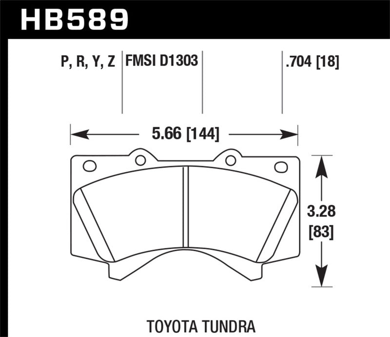Hawk 08-10 Toyota Land Cruiser / 07-10 Tundra Super Duty Street Front Brake Pads Brake Pads - Performance Hawk Performance