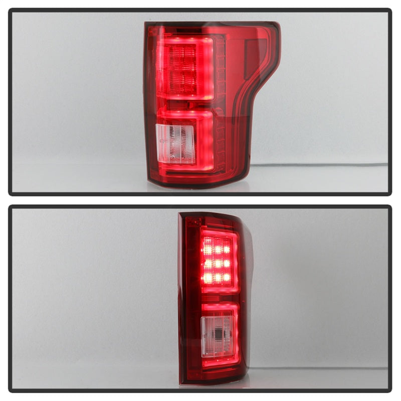 Spyder 18-19 Ford F-150 (w/o Blind Spot Sensor) LED Tail Lights - Red Clear (ALT-YD-FF15018-LED-RC) Tail Lights SPYDER