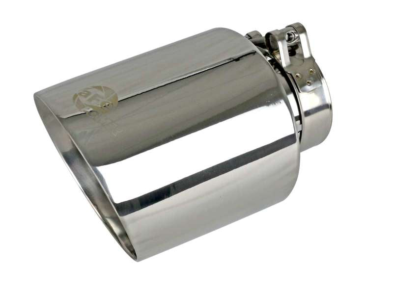 aFe MACH Force-Xp 2-1/2in 304 SS Clamp-On Exhaust Tip 2.5in In / 4.5in Out / 7in.L - Polished Tips aFe