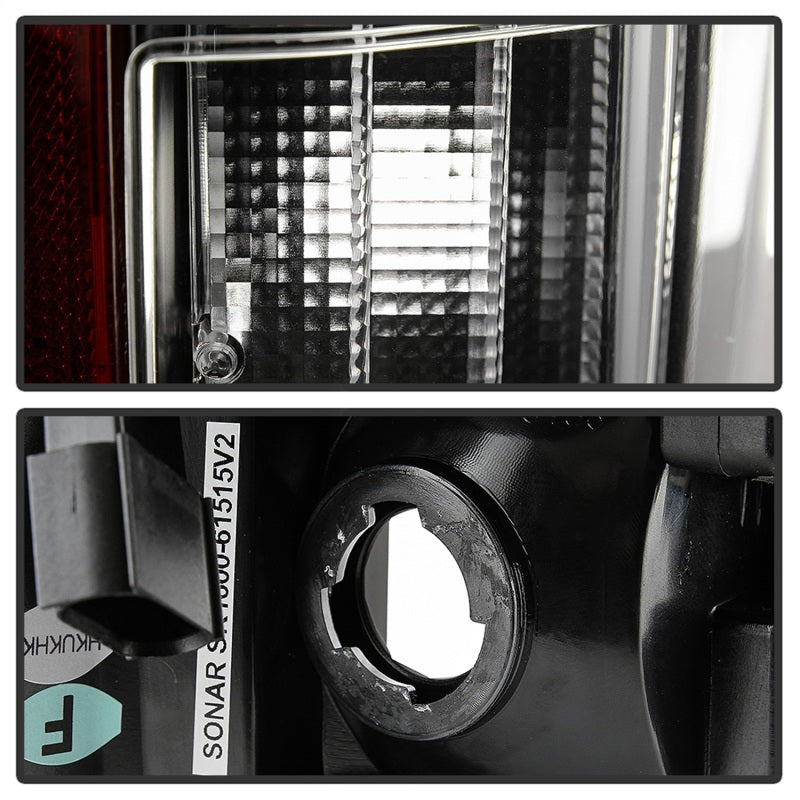 Spyder Ford F150 15-17 Light Bar LED Tail Lights (Not Compatible w/ Rear Blind Spot) - Black Tail Lights SPYDER