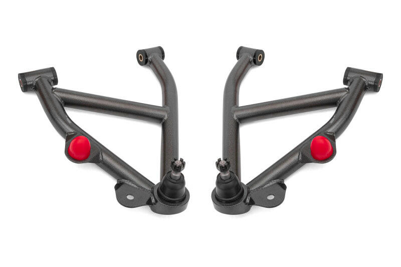 BMR 82-92 GM F-Body A-Arms Lower DOM Non-Adj Delrin Bushings Coilover - Black Hammertone Control Arms BMR Suspension