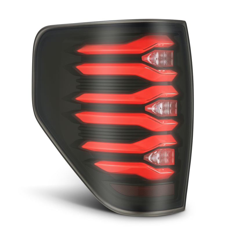 AlphaRex 09-14 Ford F150 LUXX LED Taillights - Black/Red Housing Tail Lights AlphaRex