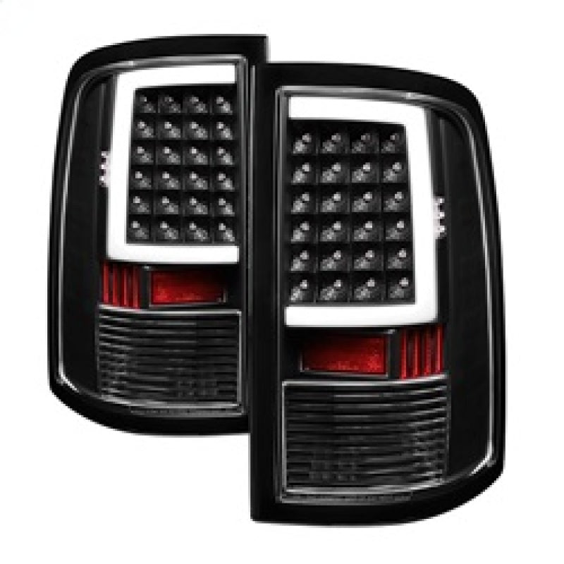 xTune 09-18 Dodge Ram 1500 (Incandescent Model) LED Tail Lights - Blk (ALT-ON-DR09-LBLED-BK) Tail Lights SPYDER
