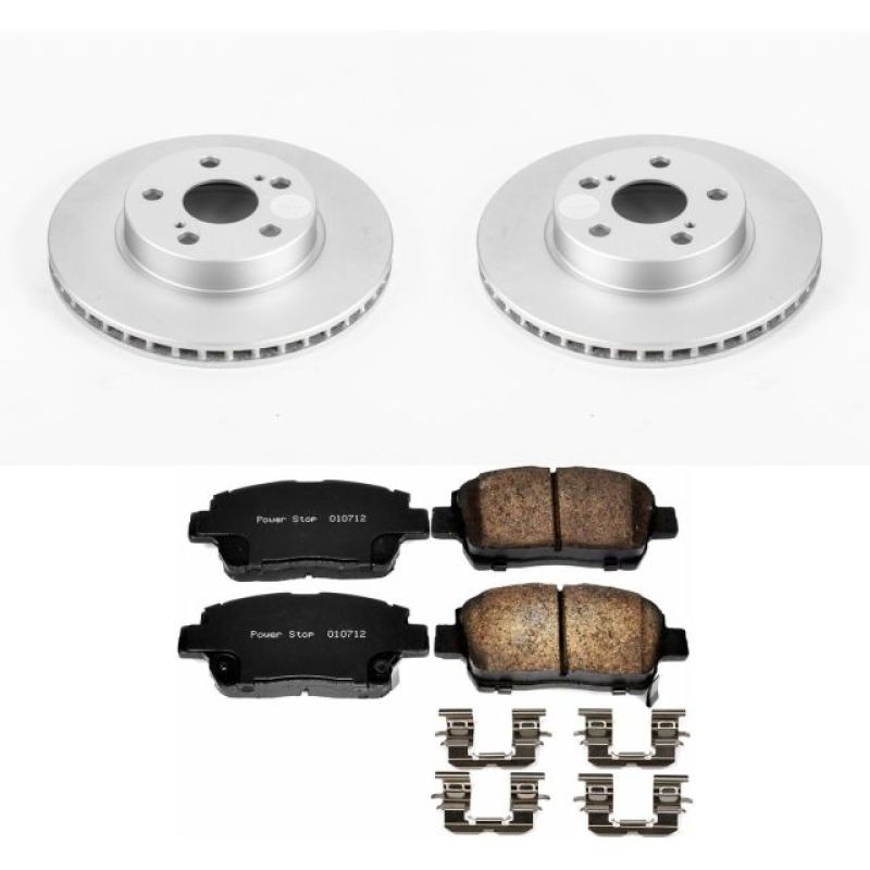 Power Stop 04-09 Toyota Prius Front Z17 Evolution Geomet Coated Brake Kit Brake Kits - Performance Blank PowerStop