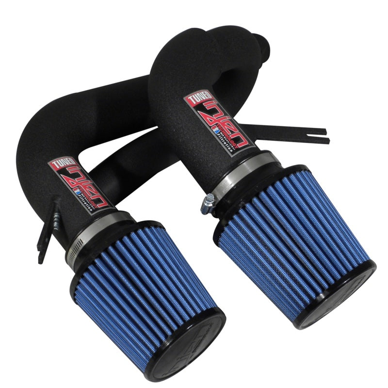 Injen 08-09 535i E60 3.0L L6 Twin intake & AMSOIL Filters Wrinkle Black Short Ram Intake Cold Air Intakes Injen