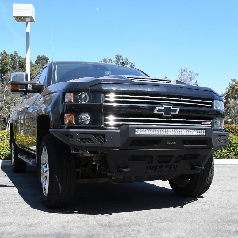 Westin 15-19 Chevrolet Silverado 2500/3500 Pro-Mod Front Bumper - Textured Black Bumpers - Steel Westin