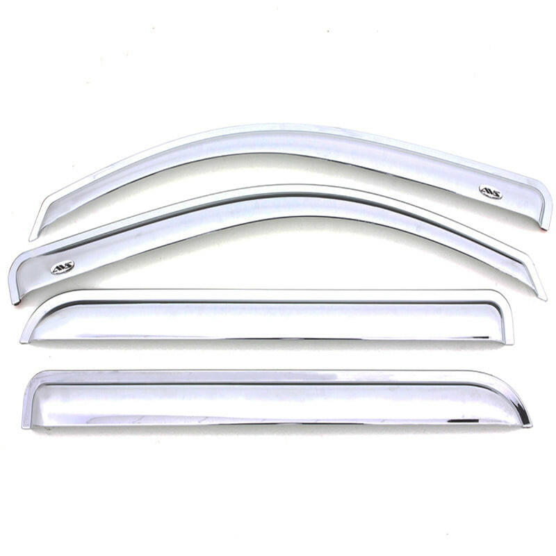 AVS 2019 RAM 1500 Crew Cab Ventvisor Outside Mount Front & Rear Window Deflectors 4pc - Chrome Wind Deflectors AVS