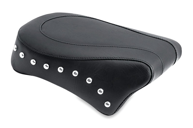 Mustang 06-17 Harley Dyna Standard Touring Passenger Seat w/Studs - Black Passenger Motorcycle Seats Mustang Motorcycle