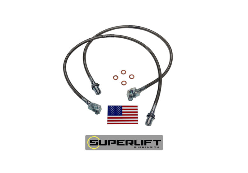 Superlift 71-78 GM Pickup/Blazer/Suburbanwith 8-12in Lift Kit (Pair) Bullet Proof Brake Hoses Brake Line Kits Superlift