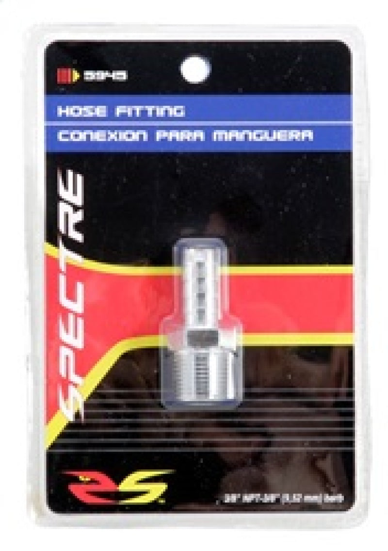 Spectre Fuel Fitting 3/8in. Hose Barb NPT Threads - Chrome Fittings Spectre