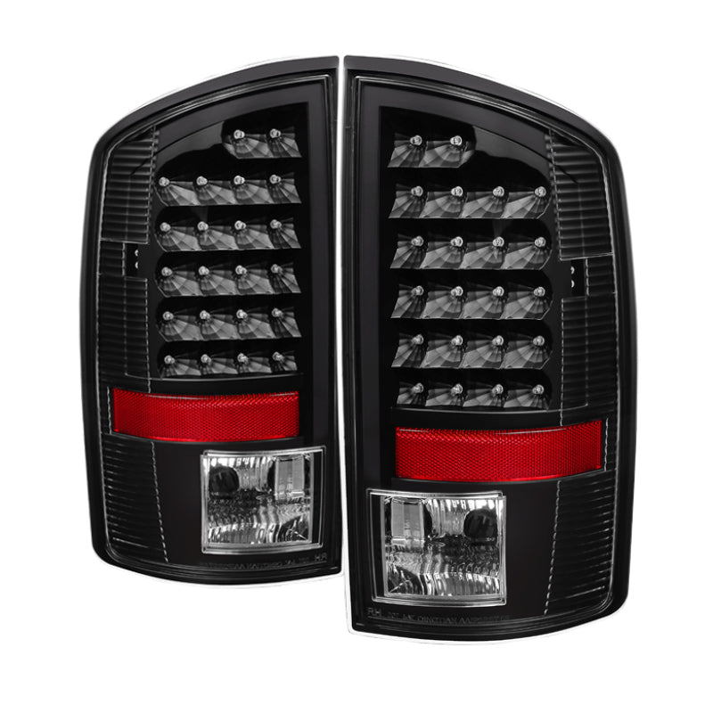 xTune Dodge Ram 07-08 1500 / Ram 07-09 2500/3500 LED Tail Lights Black ALT-JH-DR07-LED-BK Tail Lights SPYDER