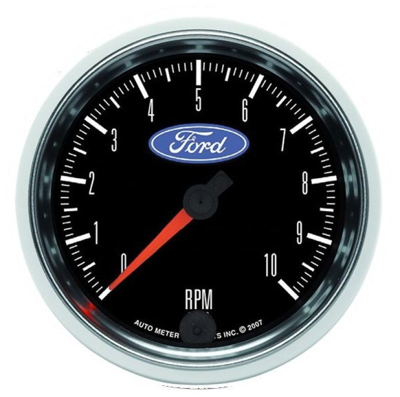 Autometer Ford 3-3/8in. 10K RPM In-Dash Tachometer Gauge Gauges AutoMeter