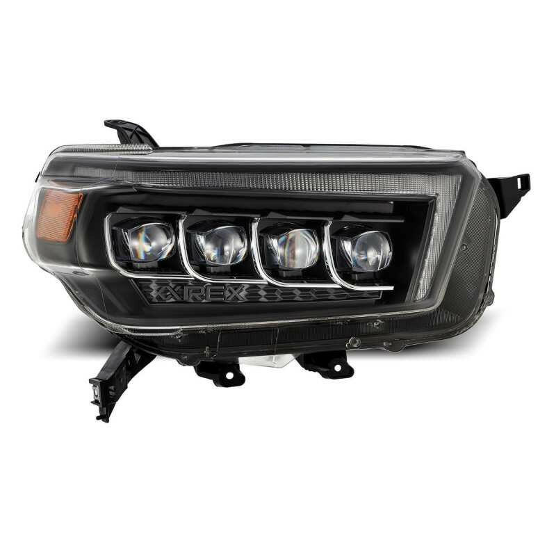 AlphaRex 10-13 Toyota 4Runner NOVA LED Projector Headlights Plank Style Black w/Seq Signal/DRL Headlights AlphaRex
