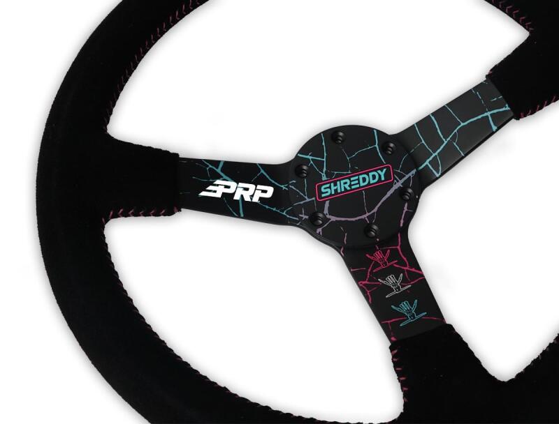 PRP Shreddy Flat Deep Dish Steering Wheel - Cracked Steering Wheels PRP Seats