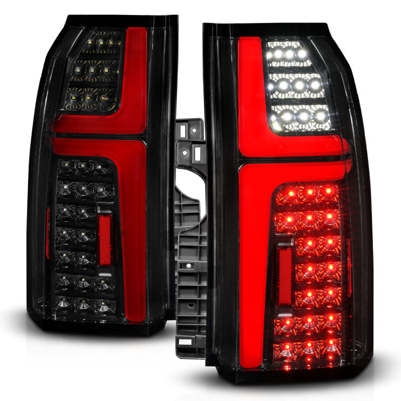 ANZO 15-20 Chevrolet Tahoe Sequential LED Tube Taillights Black Tail Lights ANZO