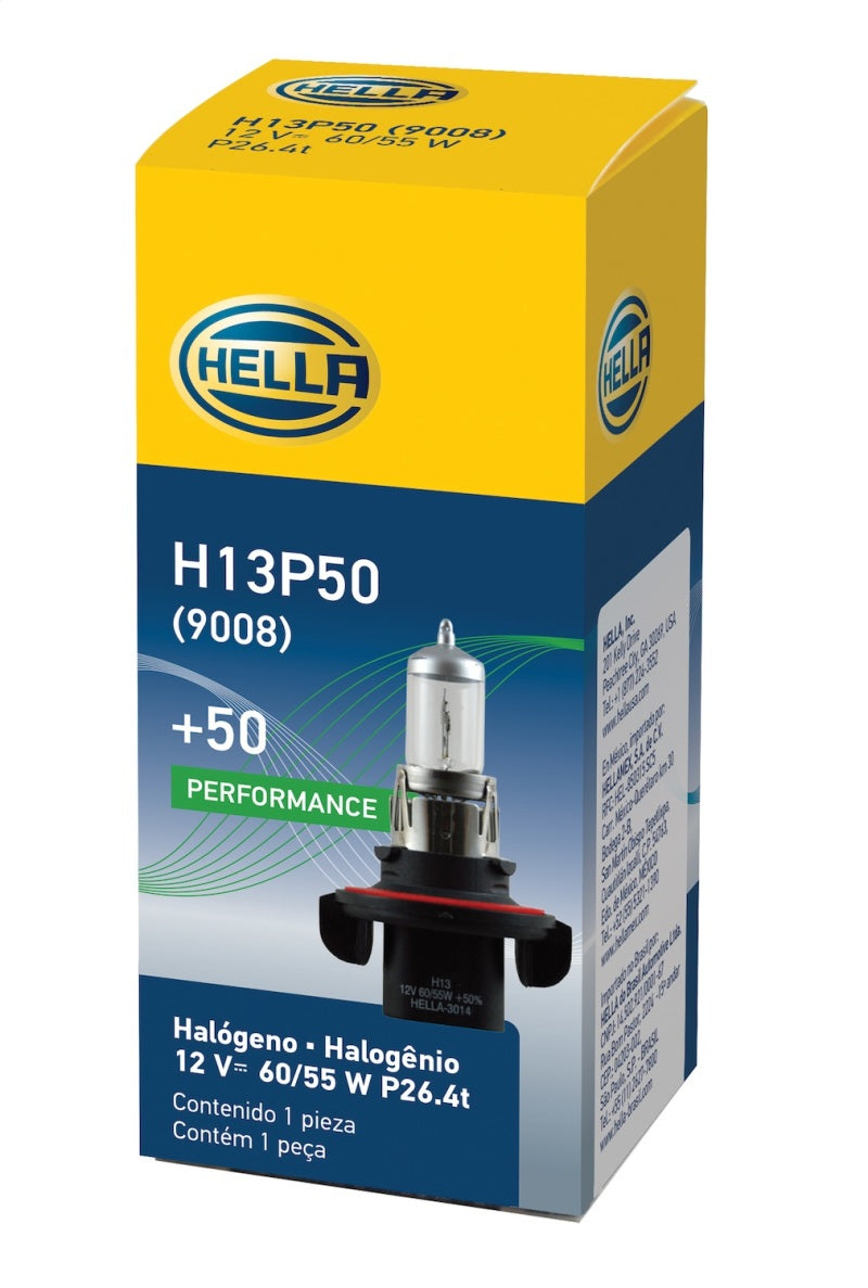 Hella Bulb H13 12V 60/55W P264T T4 +50 Bulbs Hella