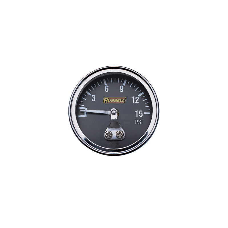 Russell Performance 15 psi fuel pressure gauge (Non liquid-filled) Gauges Russell
