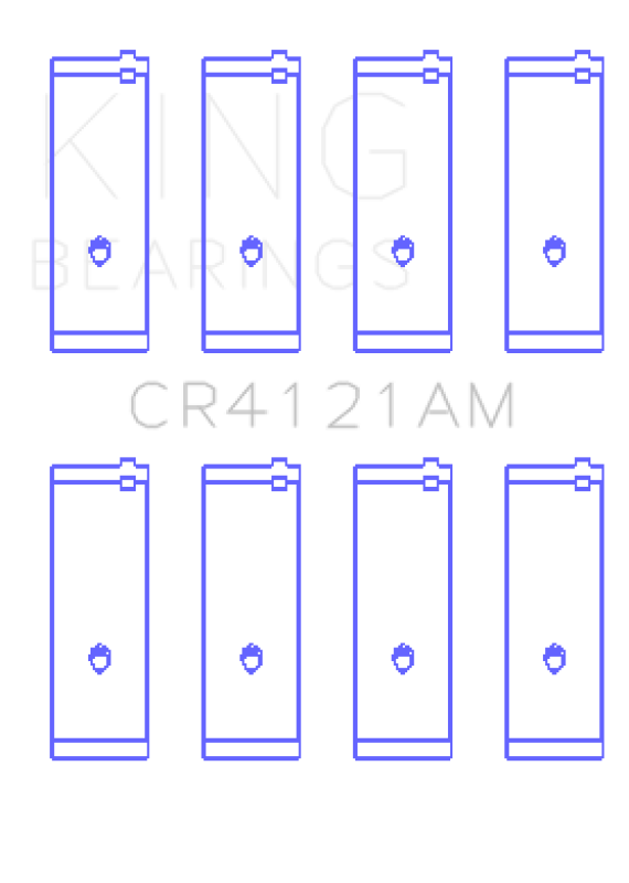King GM DOHC 16 Valve / Toyota SOHC 8 Valve / DOHC 16 Valve (Size +0.25) Rod Bearing Set Bearings King Engine Bearings