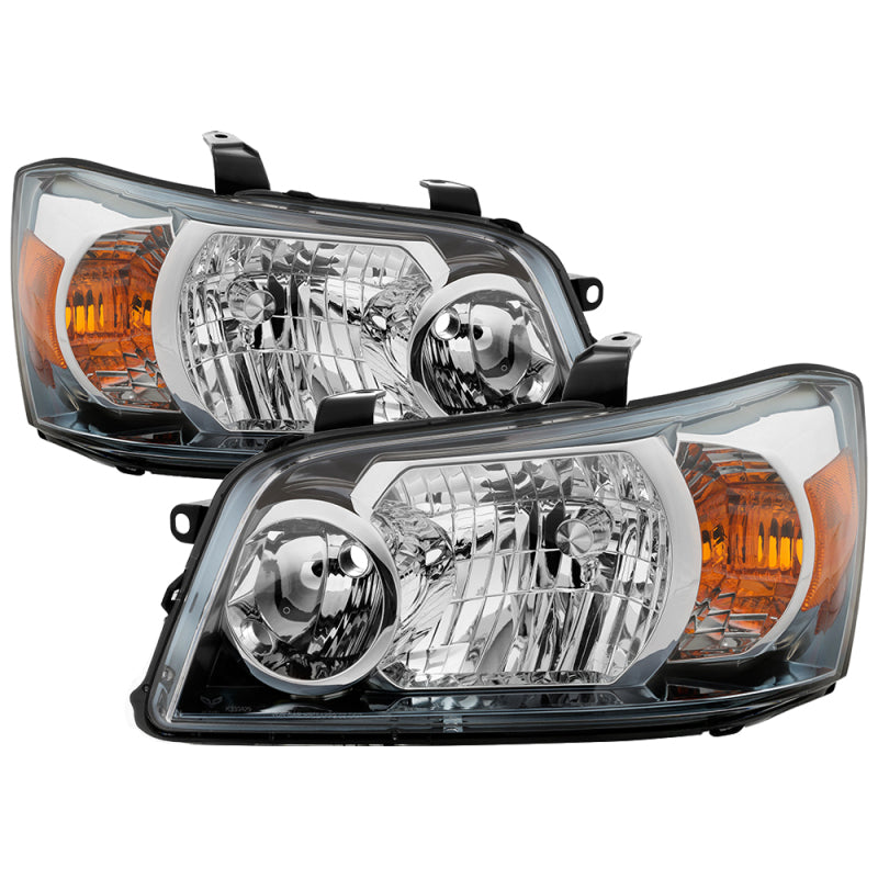 xTune Toyota Highlander 04-06 (Non Hybrid Models) OEM Style Headlights Chrome HD-JH-THIGH04-AM-C Headlights SPYDER