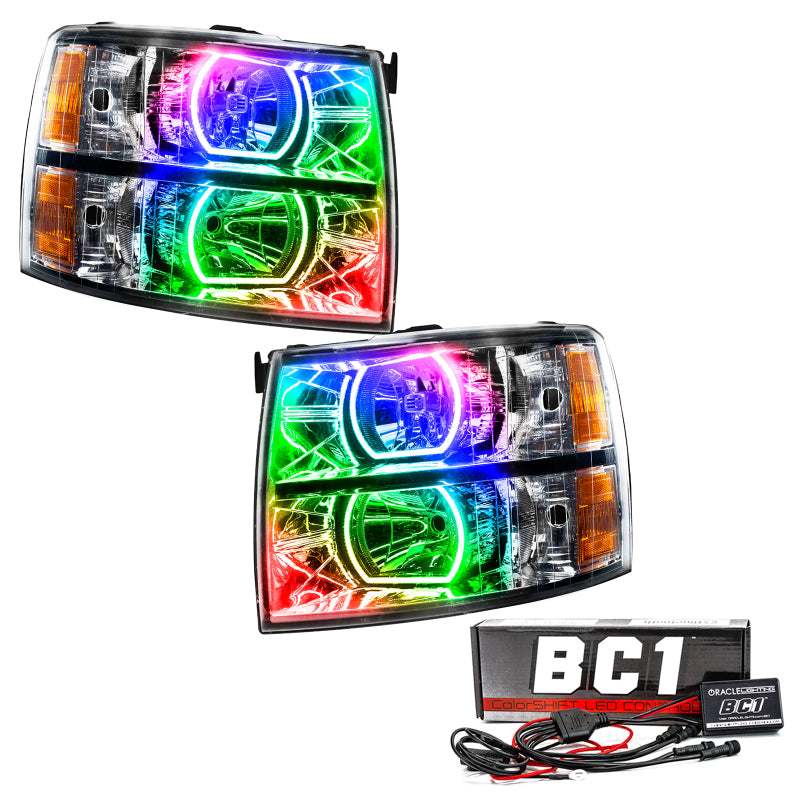 Oracle 07-13 Chevrolet Silverado SMD HL - Square - ColorSHIFT w/ BC1 Controller Headlights ORACLE Lighting