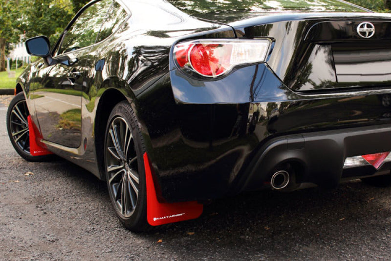 Rally Armor 13-17 Subaru BRZ/Toyota FR-S Red UR Mud Flap w/White Logo Mud Flaps Rally Armor