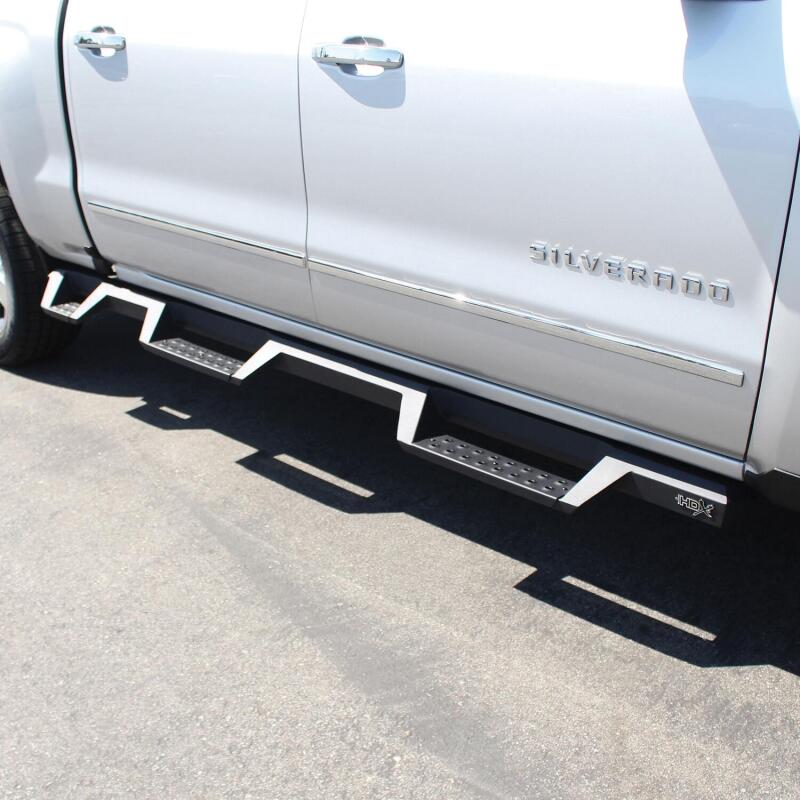 Westin 07-18 Chevrolet Silverado 1500 CC 5.5ft Bed HDX Drop W2W Nerf Step Bars - Tex. Blk Nerf Bars Westin