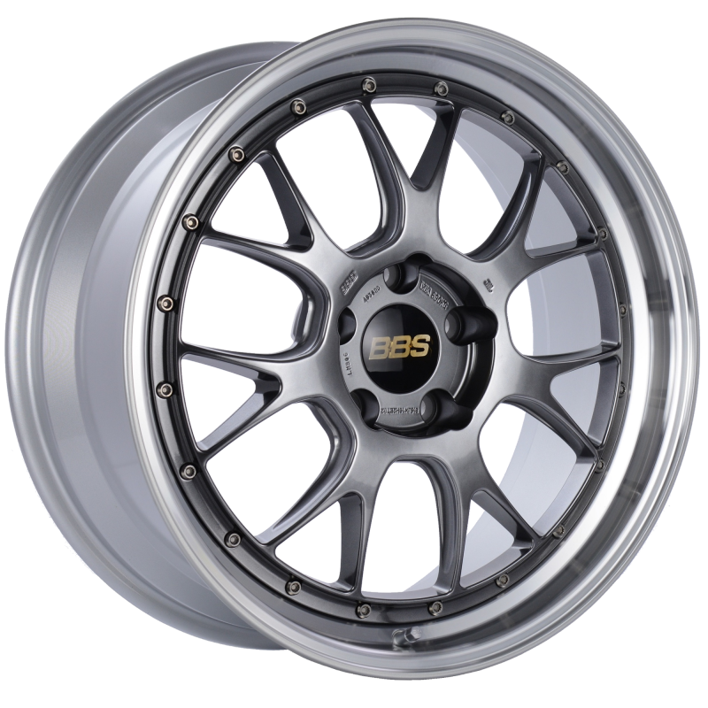 BBS LM-R 19x8.5 5x120 ET32 Diamond Black Center Diamond Cut Lip Wheel -82mm PFS/Clip Required Wheels - Forged BBS