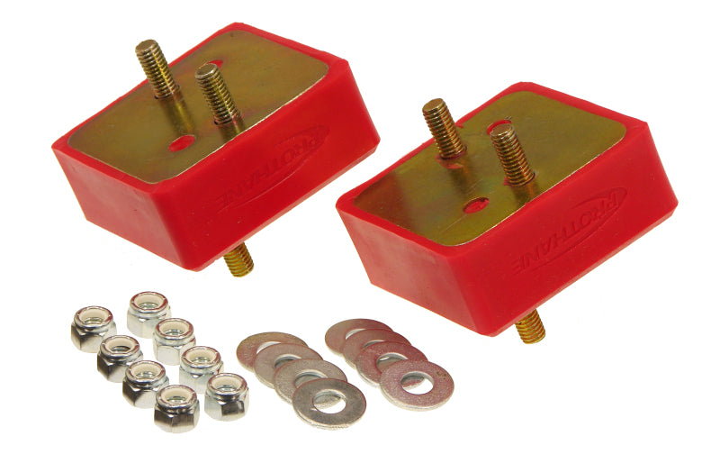 Prothane 67-92 Jeep V8 Motor Mounts - Red Bushing Kits Prothane